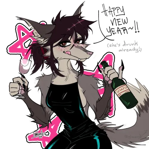 Thumbnail Gloomytrazh's Furry New Year Cheers: A Celebration