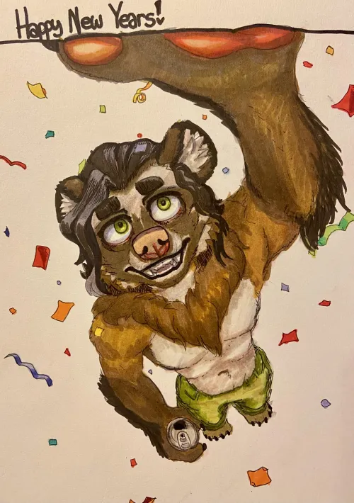 Thumbnail Furry New Year Wishes: Joyful Beginnings
