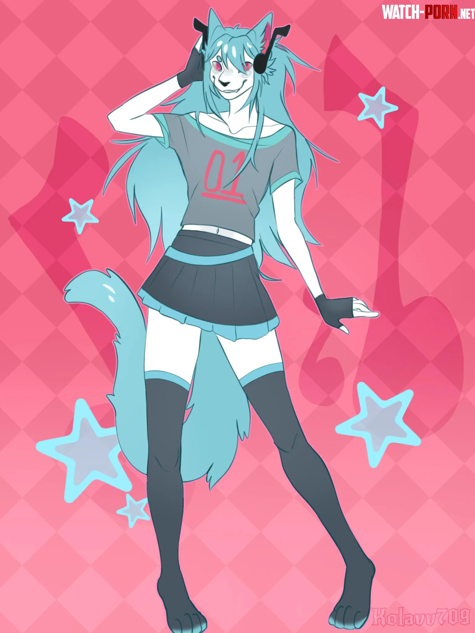 Catsune Miku by me by nykolajz