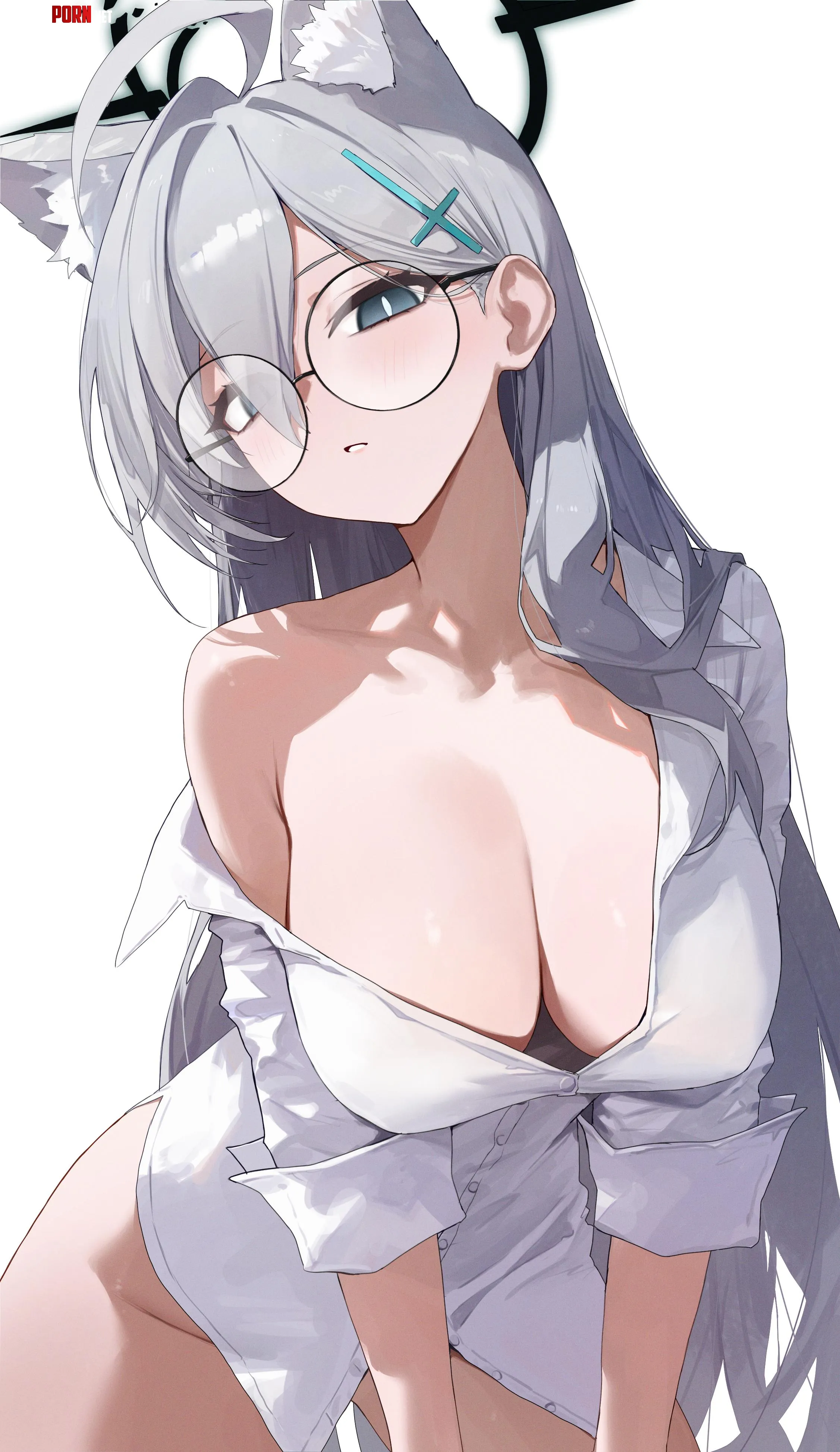 Shiroko Terror wearing big glasses by marxsander2016