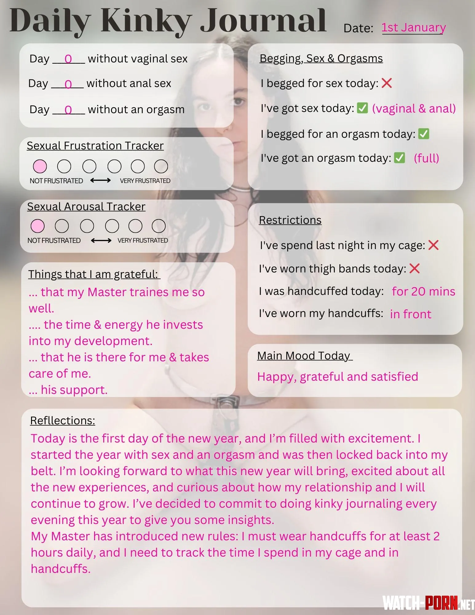 One of my New Years resolutions daily kinky journaling  by Aiyanas_World