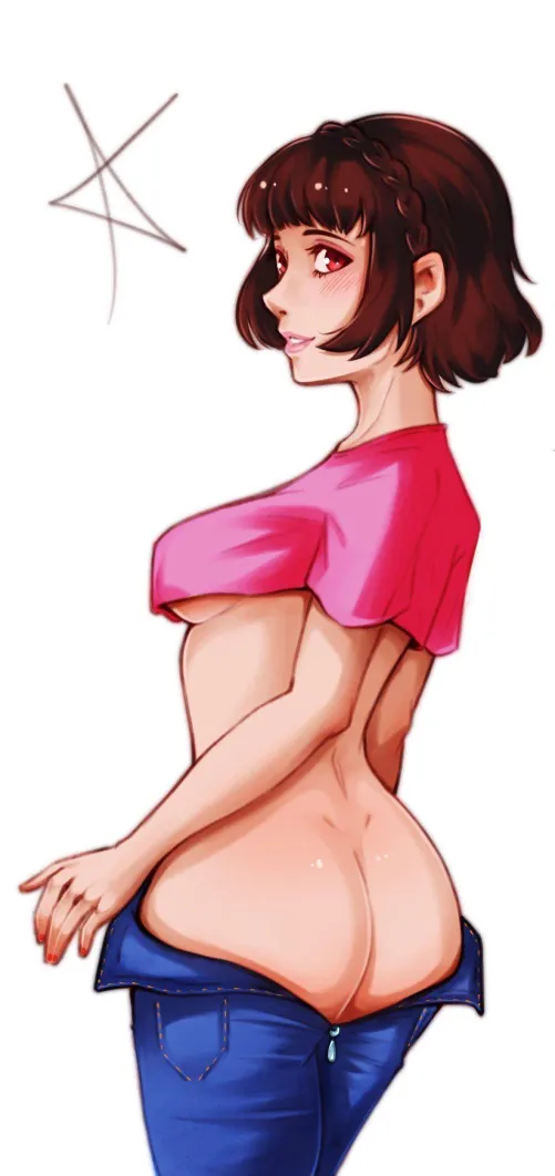Thumbnail Booty Revelation: Makoto's Pants Struggle - HereComeTheLewd