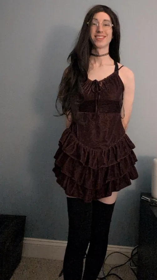 Thumbnail this dress is a bit thin for the cold weather but i only have a white cardigan to match it by Southern_Katey