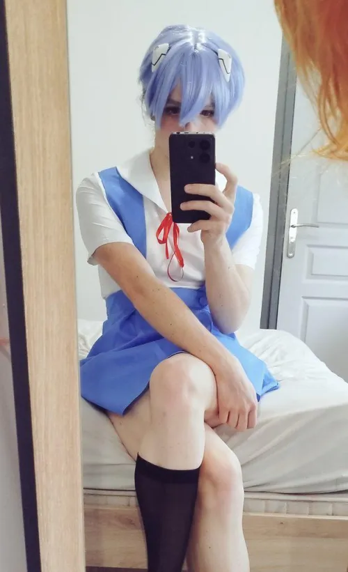 Thumbnail Slaying in that Rei cosplay 3 by Humide_Chan