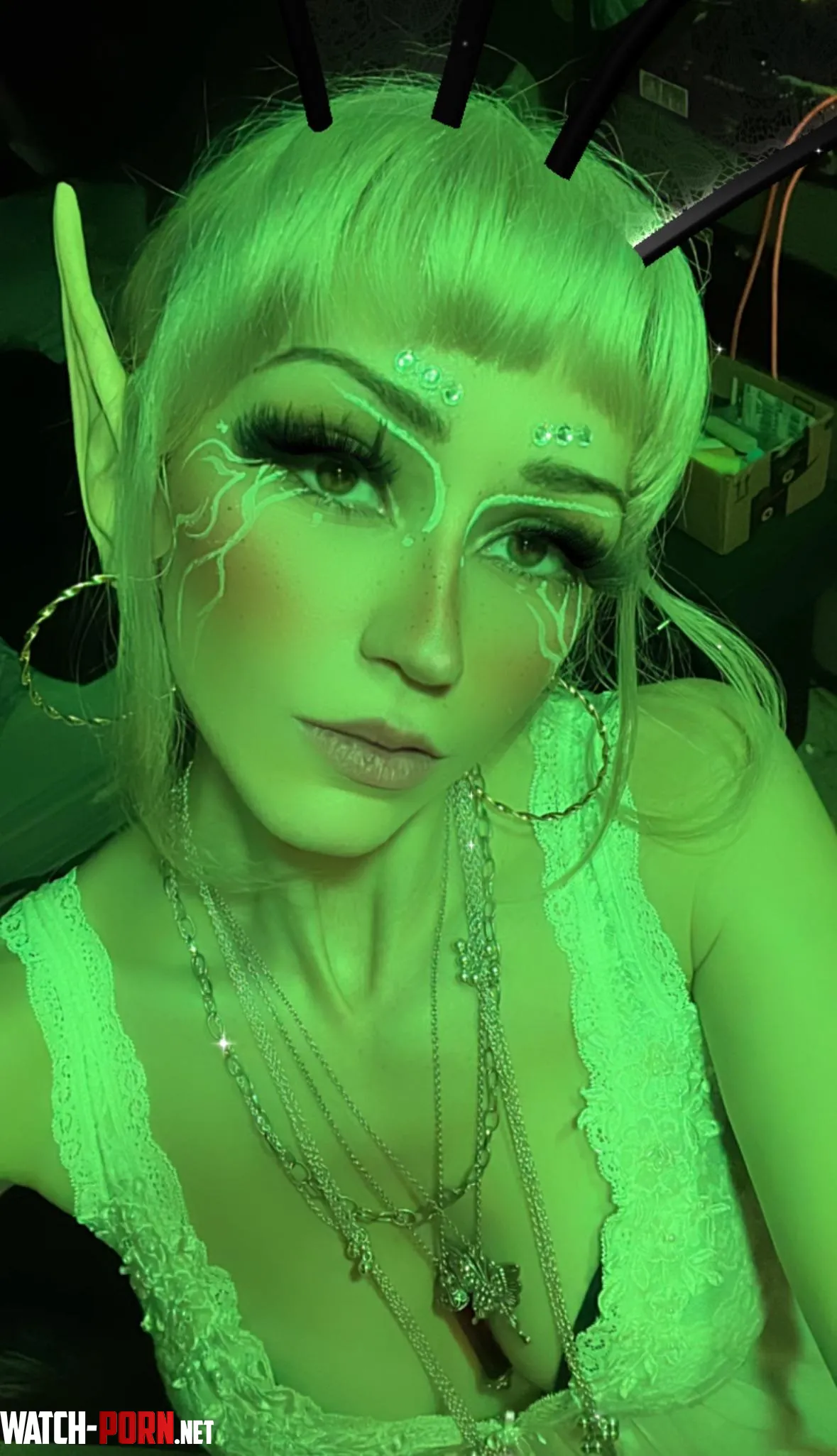 Happy Friday everyone People seem to like the elf look so heres another selfie of it  by xxxkitty26