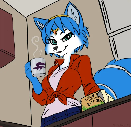 Thumbnail Mercrantos2 Introduces Krystals Kaf's Buttered Coffee Adventure in the Furry World