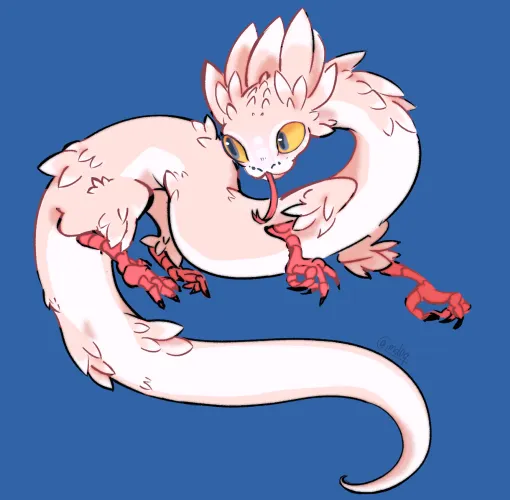Thumbnail Experience the Fluffy Dragonsnake Art by imd0q in the Furry Realm