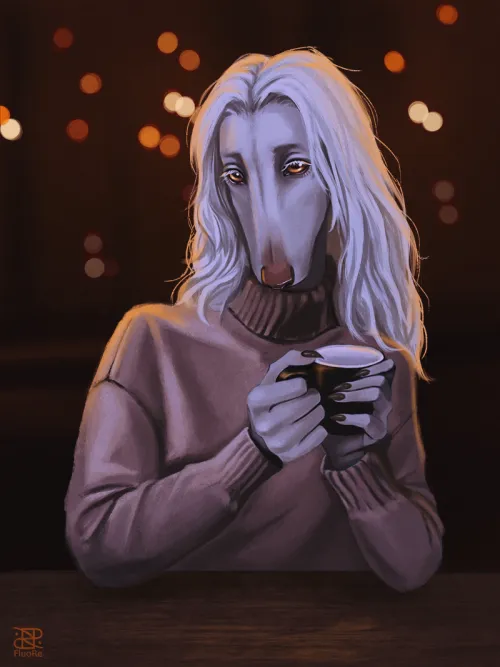 Thumbnail Evening Date with a Borzoi 3 Art by FluoRetta: A furry Experience