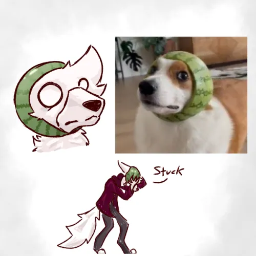 Thumbnail Stuck Art by RevolutionaryCan8971: A Furry Creation