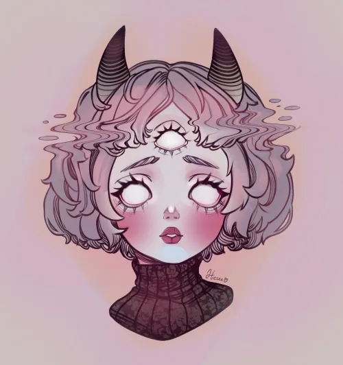Thumbnail Meet the Artist: 'Oni Girl' by HezeeArt | MonsterGirl Category