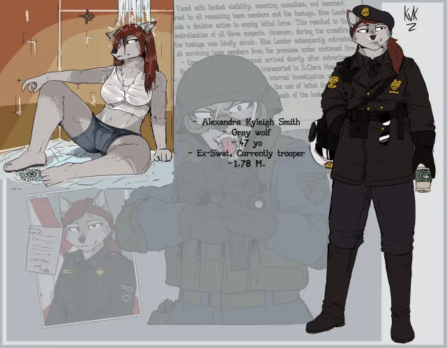 Thumbnail Majestic_Bathroom324's intriguing Police gal persona in the furry realm