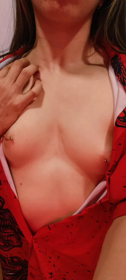 Thumbnail Wearing Red Tonight, No Bras Allowed by Plus_Georgia | RateMyBoobs