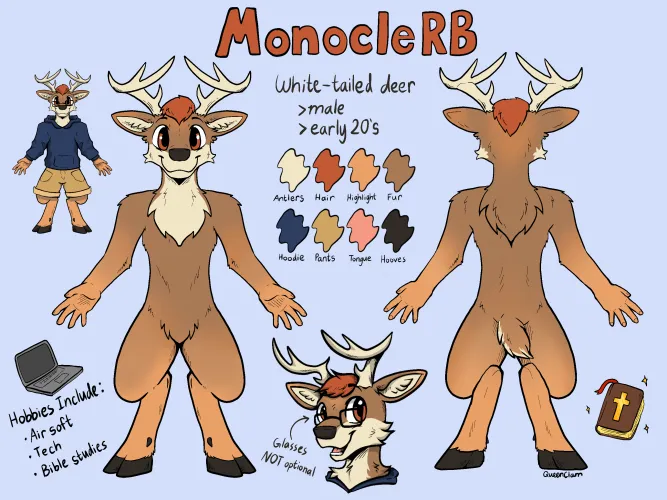 Thumbnail Unveiling the Essence: QueenClam's Furry Ref Sheet