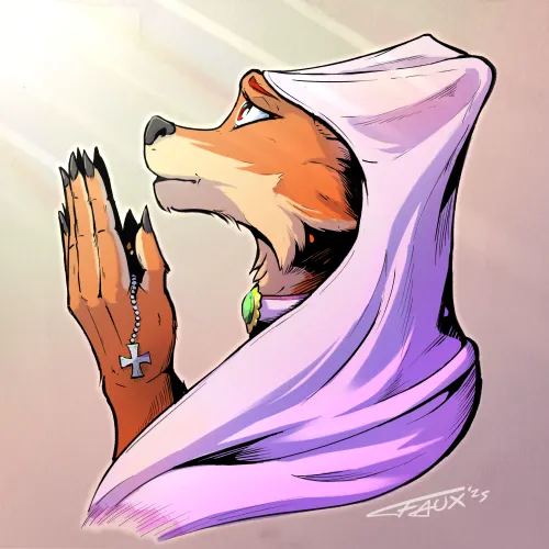 Thumbnail Colorful Maid Marian Sketch by FauxFowl in the Furry Genre