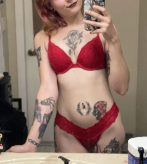 Thumbnail Petitepokegal Embracing Red - Love for Thongs Explored