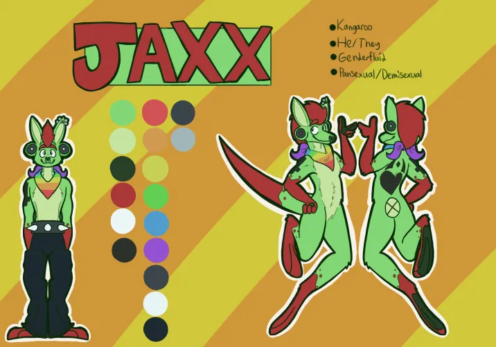 Thumbnail New Ref Sheet of My Fursona: Furry Art by Orian8p