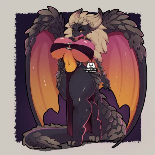 Thumbnail Nergigante MHW Art: A Furry Creation by Foxberrydraws