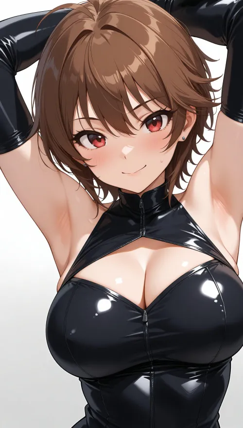 Thumbnail CheetahSperm18 Shines in a Black Bodysuit & Gloves