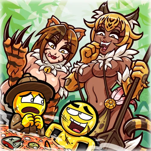 Thumbnail Jungle Cats Pot by Jaxx1992: Engaging MonsterGirl Creation