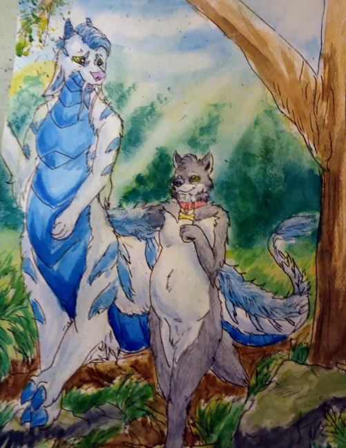 Thumbnail Day Walk: A Watercolor Journey in Furry Art by Eyfun