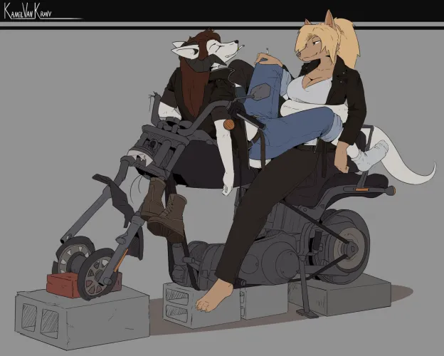 Thumbnail Roaring Thunder: Explore 'Biker Girls' in Furry Art by Majestic_Bathroom324