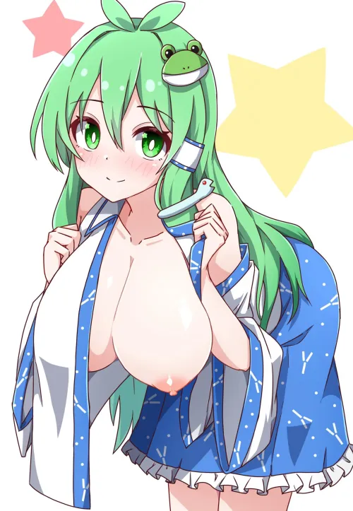 Thumbnail Provocative Image: Sanae Reveals in Oppai Love