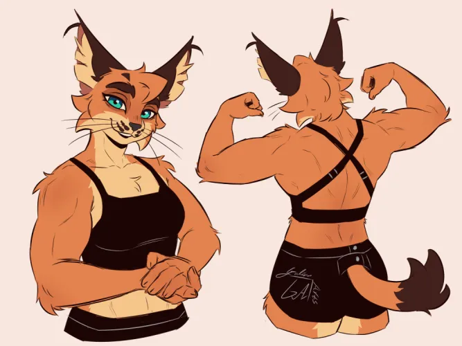 Thumbnail Mesmerizing Muscles: Dive into Furry Art by Galinn-Arts