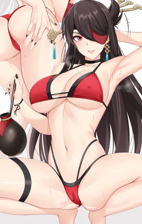Thumbnail Beidou's Bikini Adventure in Genshin Impact | TheRoySez | animearmpits