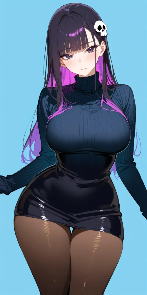 Thumbnail Sweater Goth Girl Style - Author CheetahSperm18 | Thighdeology
