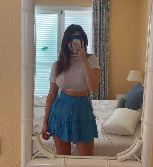 Thumbnail Blue Skirt, White Top: Sultry Delights by Lagiacrus2244