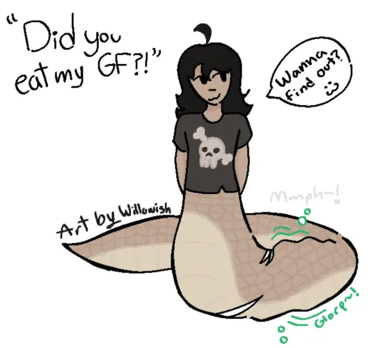 Thumbnail Image: First Little Attempt at Vore Art by Appropriate_Score877 in Vore Category