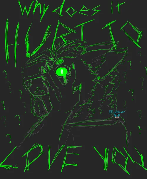 Thumbnail Love Hurts Reflection: Furry OC Expressions by Evilblaver