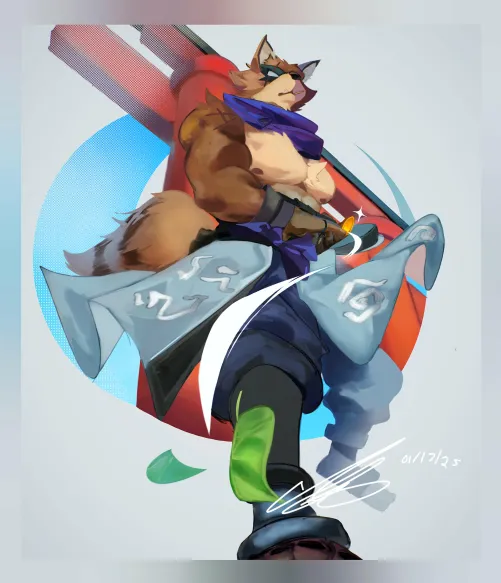 Thumbnail Fortnite Hajime Skin Fanart by ShamBrown18 in Furry Category