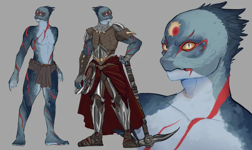 Thumbnail Unveiling Warrior Design by bryakbryak - A Furry Masterpiece