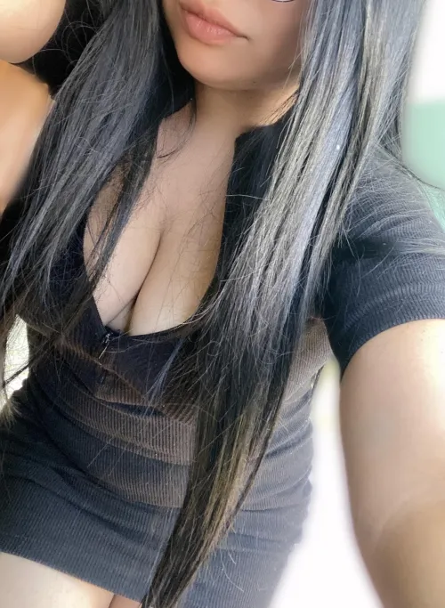 Thumbnail Black Elegance: A Stylish Peek by SexyAzucena cleavage