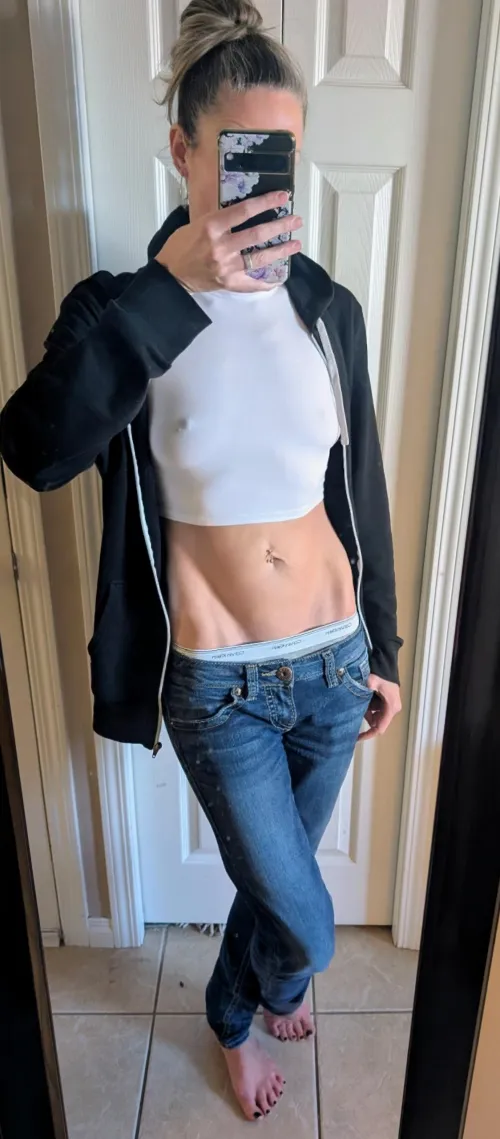 Thumbnail BlondeWonder416's Perfect Combination: Pokies and Lowrise Jeans