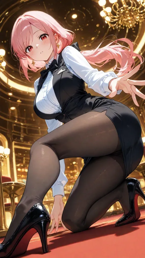 Thumbnail CheetahSperm18's Thighdeology Adventure: Embracing Casino Dealer Glam