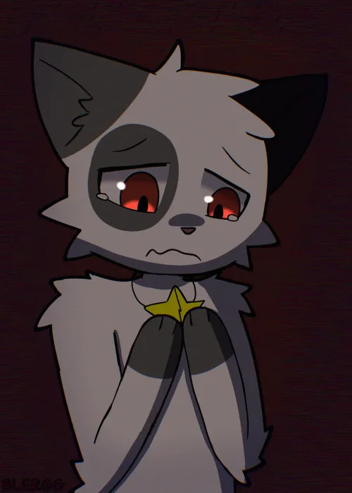 Thumbnail Exploring Emotions Through Art: 'Sad Drawing' by Blergg_ in the Furry Category