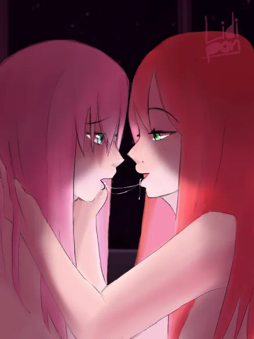 Thumbnail Peishi1's Creation: Kita x Bocchi Lidipon on Twitter in Yuri