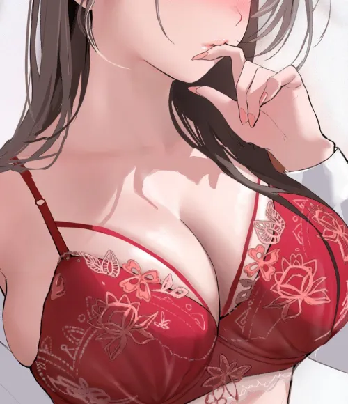 Thumbnail Admiring the Lovely Red Bra with Marxsander2016 in OppaiLove