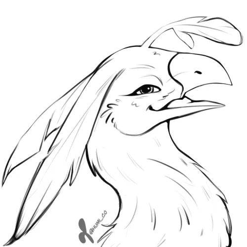 Thumbnail Lovely Lady in Sketch Commission - humiiiii's Furry Delight