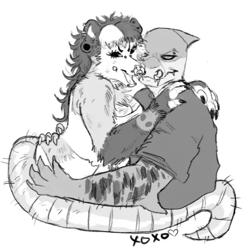 Thumbnail Unique Duo: Opossum and Shark Creations by brutalizedcachorrita