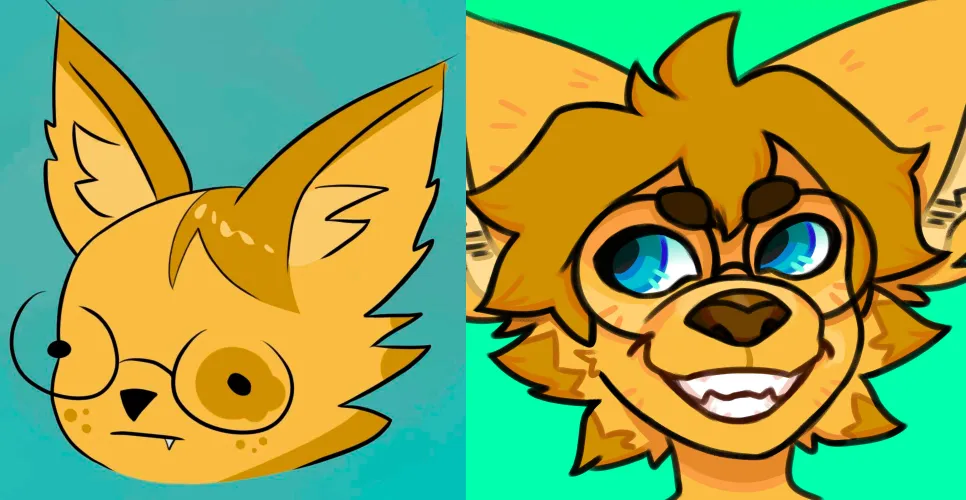 Thumbnail Drawing My Sona: First Time vs. Now by Maul_TheUnlegd - Furry