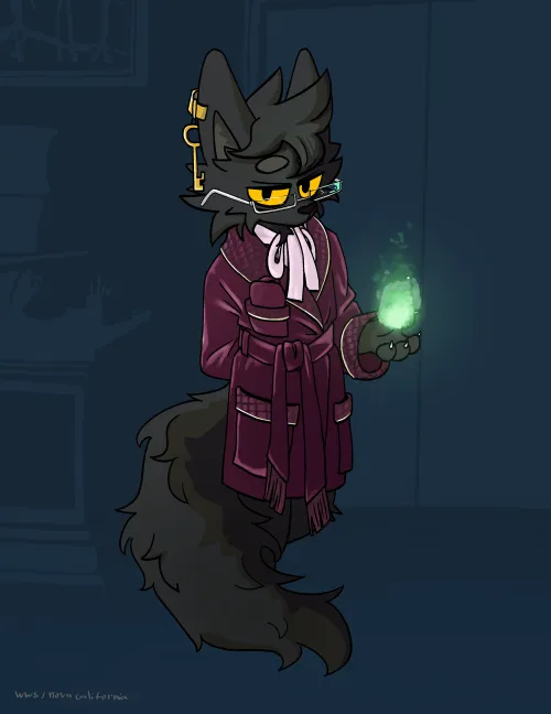 Thumbnail MagiCat: Sleeping Mask in the Pocket by WahWahSprings - Furry
