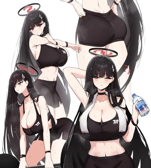 Thumbnail Workout Rio DotTheBot Blue Archive by llamanatee: BigAnimeTiddies Deep Dive