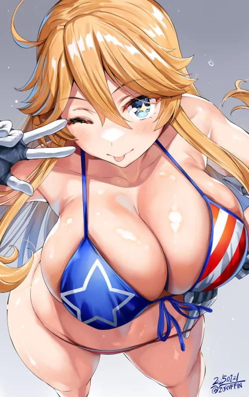 Thumbnail Bikini Iowa Belko KanColle: Dive into BigAnimeTiddies Sensation with llamanatee