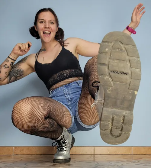 Thumbnail MaryJunefeet: Favorite Well-Worn Silver Boots for Sexy Girls in Boots