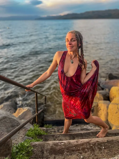 Thumbnail Sizzling Sensuality: My Revealing Dress at the Beach and the Teasing Pokies