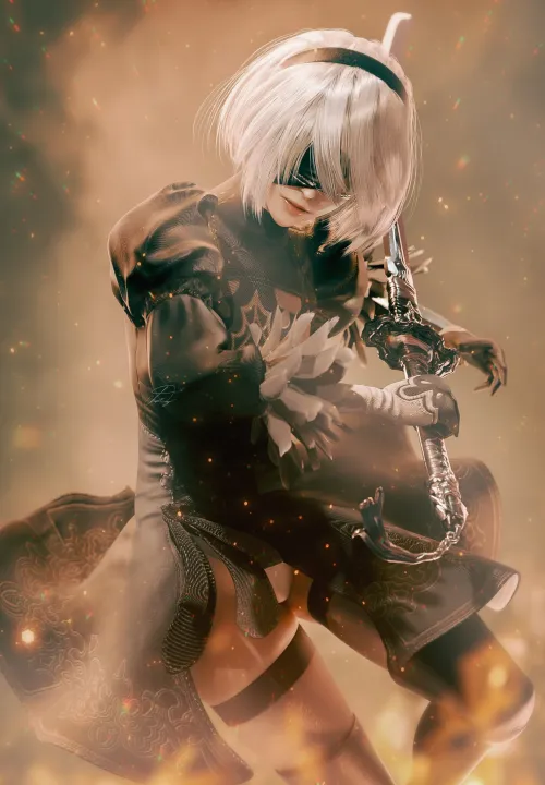 Thumbnail Explore the Sensational Art of 2b by Hapidevy from 2Booty Category