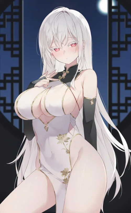 Thumbnail White Qipao Beauty - marxsander2016 Ecchi Article